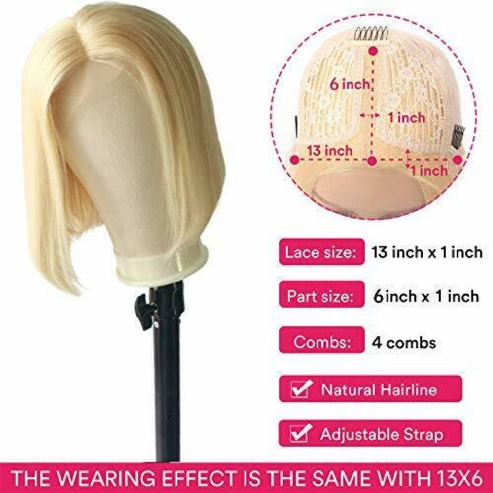 New Blonde Human Hair Wig